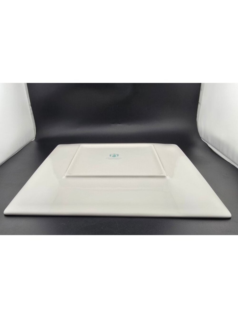 TIFFANY & Co Blue Box Plate Bone China Porcelain White Ribbon Square 10" Plate - Picture 7 of 11